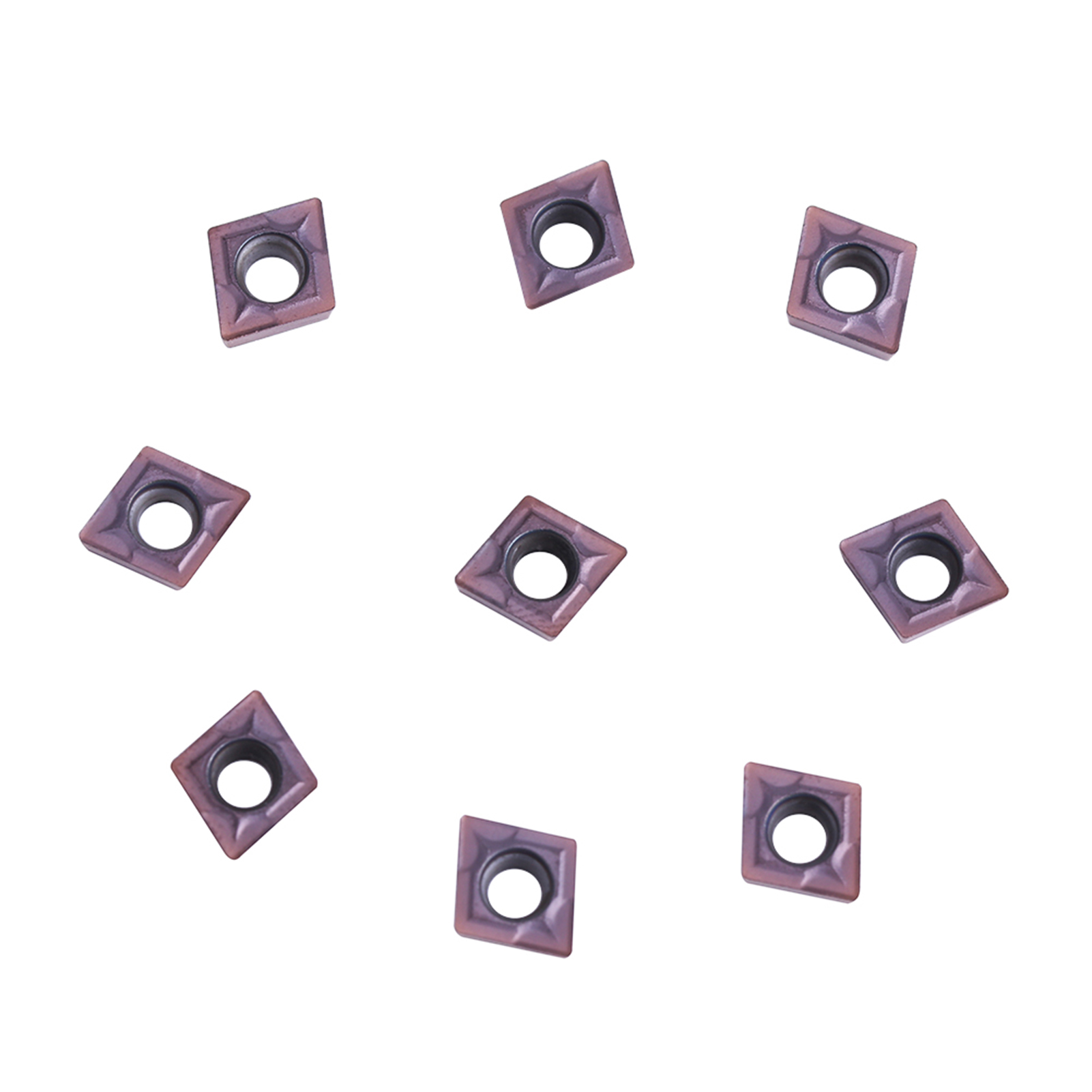 Satz Mit 10 Ccmt060204 Vp15tf Hartmetall-dreheinsätzen, Cnc-werkzeuge Mit Koffer