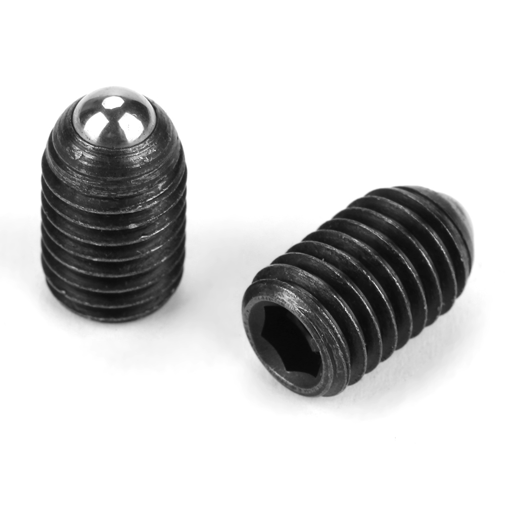Packung Mit 10 M10 Kugelfederkolben, Sechskantgewindeschaft Aus Kohlenstoffstahl, 20 Mm Länge