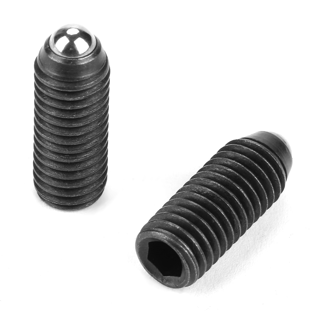 Packung Mit 10 Kugelfederkolben Aus Kohlenstoffstahl, M10-sechskantgewinde, Druckschraube Mit Buchse, 30 Mm Länge