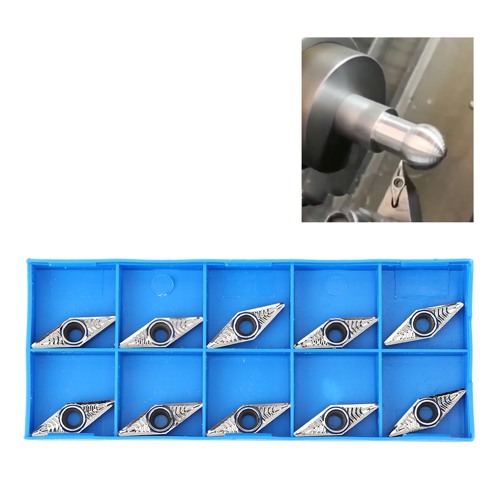 Packung Mit 10 Hartmetall-wendeschneidplatten Vcgt160408-ak H01 Vcgt332-ak Für Dreh-, Bohr-, Präzisions- Und Metallbearbeitungswerkzeuge