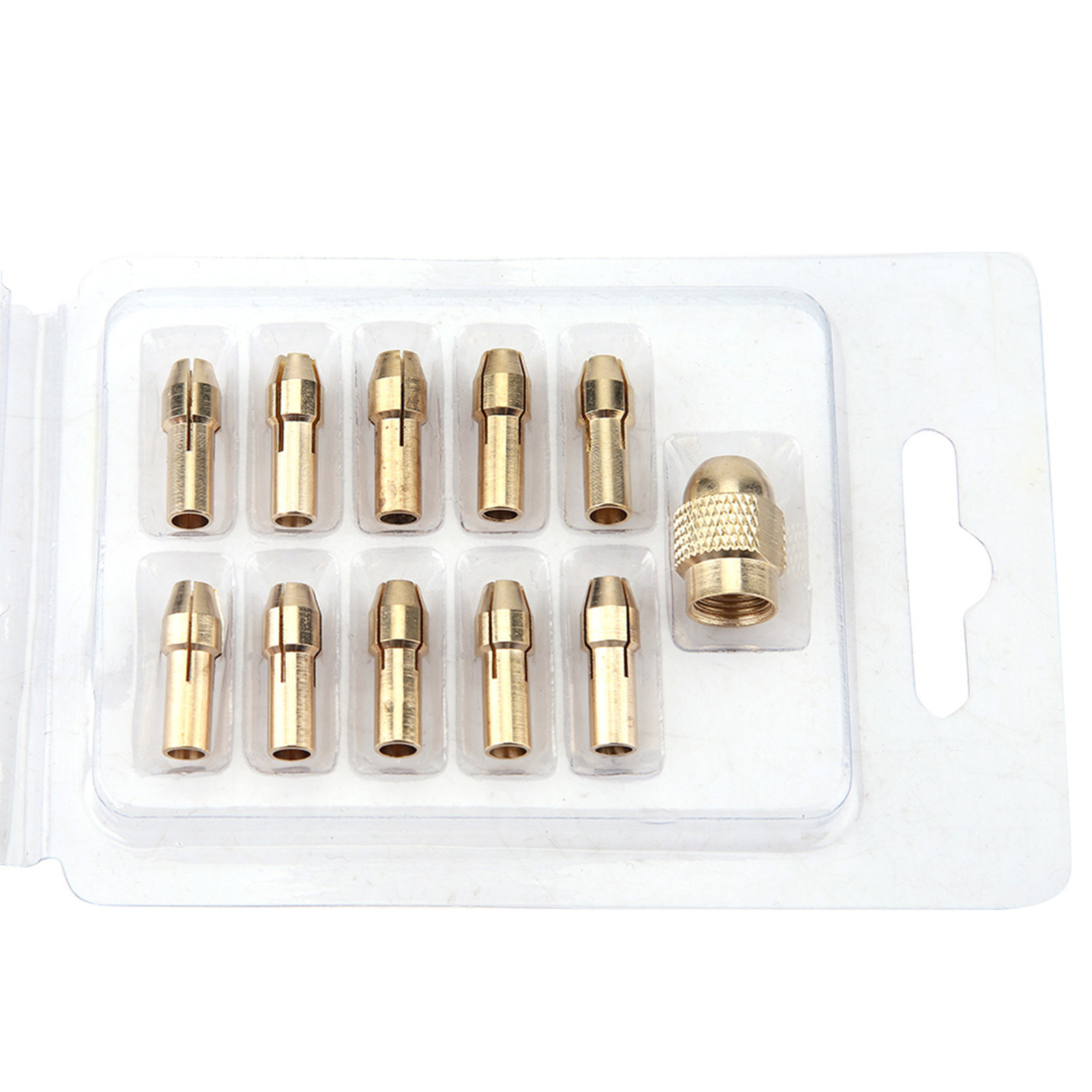 Satz Mit 11 Kupfer-4-backen-spannzangen Für Mini-elektroschleifer Und Rotationswerkzeuge, 0,5–3,2 Mm
