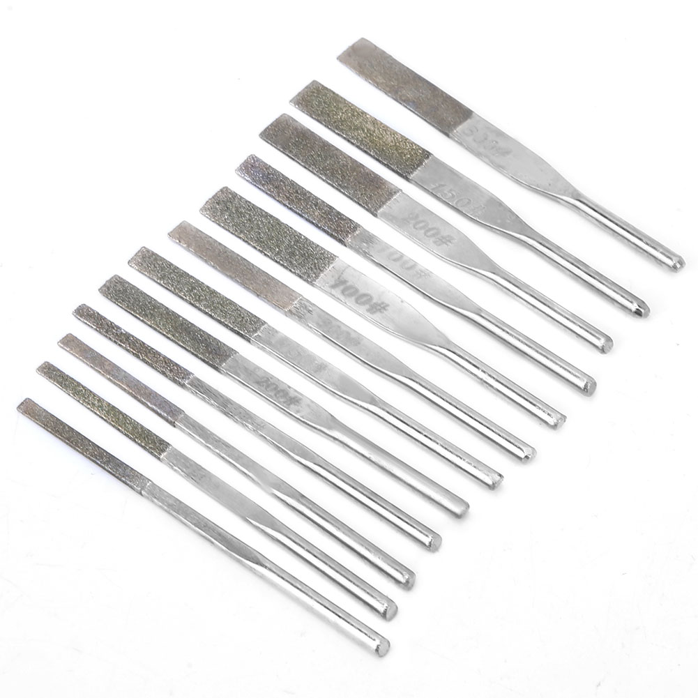 Set Mit 12 Konischen Diamantfeilen Mit 3 Mm Schaft Zum Oszillierenden Schleifen