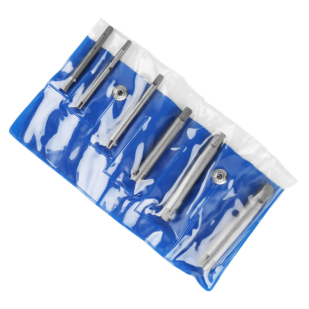 Set Mit 6 Abgebrochenen Gewindebohrerausdrehern Aus Stahl, Werkzeuge Zum Entfernen Beschädigter Schrauben, Zur Gewindereparatur, Schwarze Farbe (a)