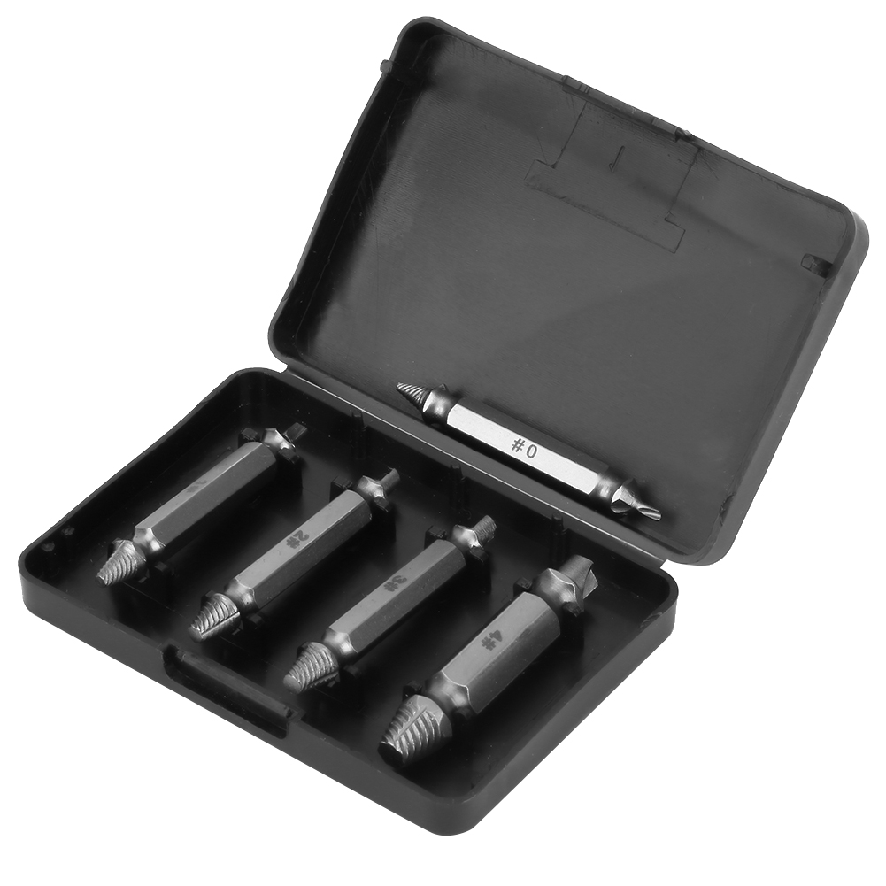 Set Mit 5 Hss-doppelkopf-schraubenausdrehern, Hochgeschwindigkeitsbohrer Für Beschädigte Bolzen