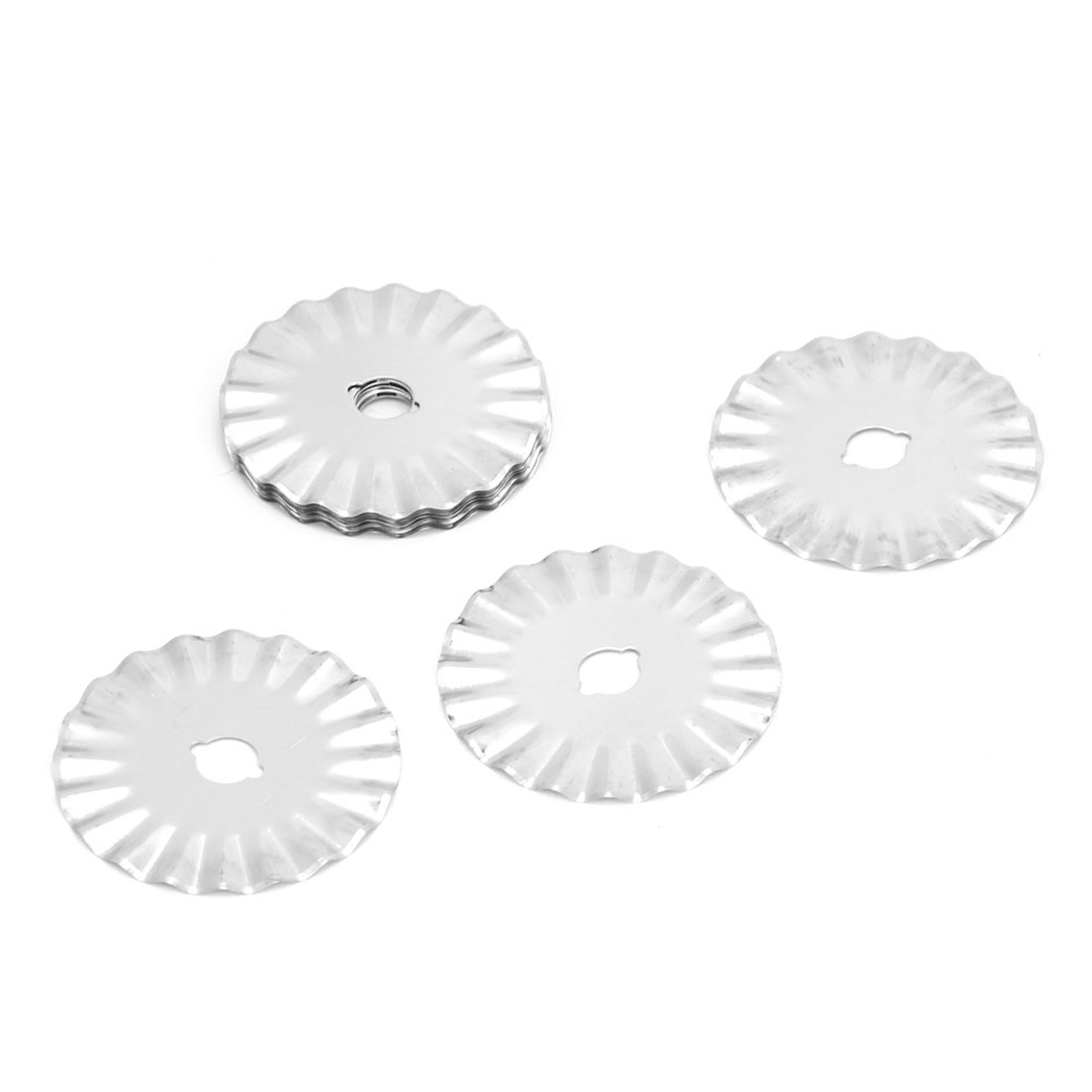 Packung Mit 10 45-mm-klingen Mit Wellenschliff Für Rollschneider, Ideal Für Leder, Stoff, Papier, Spitze Und Nähprojekte