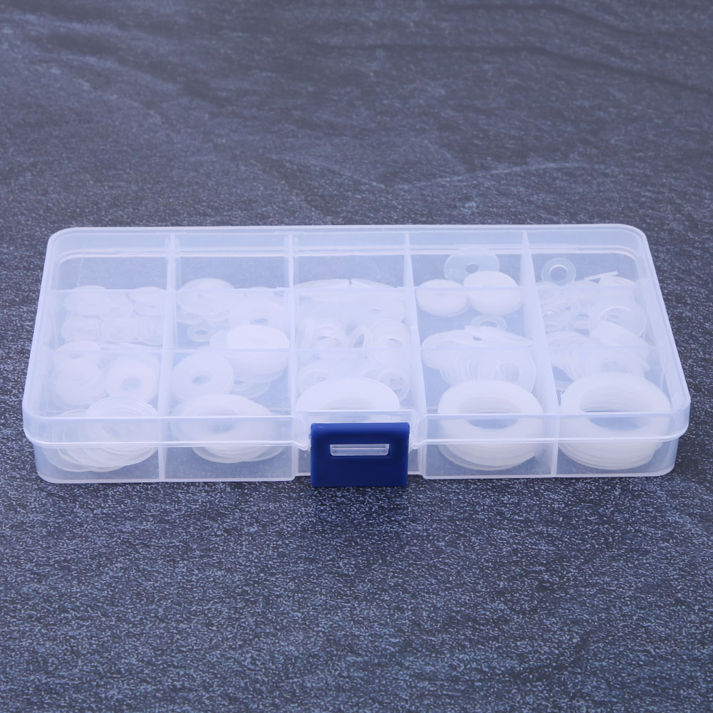 250-teiliges Set Aus Flachen Nylon-unterlegscheiben, Auslaufsichere Dichtung Für Wasserleitungen, Verschiedene Unterlegscheiben
