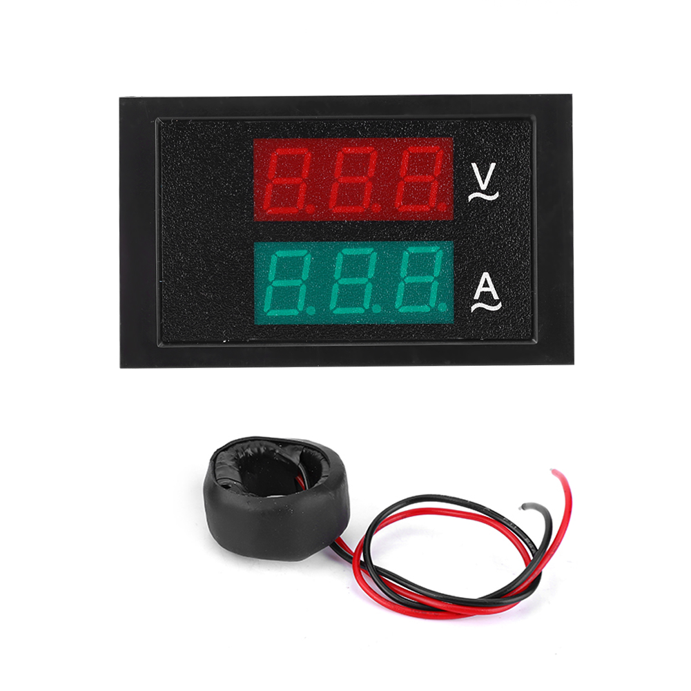 Wechselstrom-voltmeter/amperemeter Mit Doppelanzeige, 80–300 V, 0–100 A, Spannungs- Und Strommessgerät