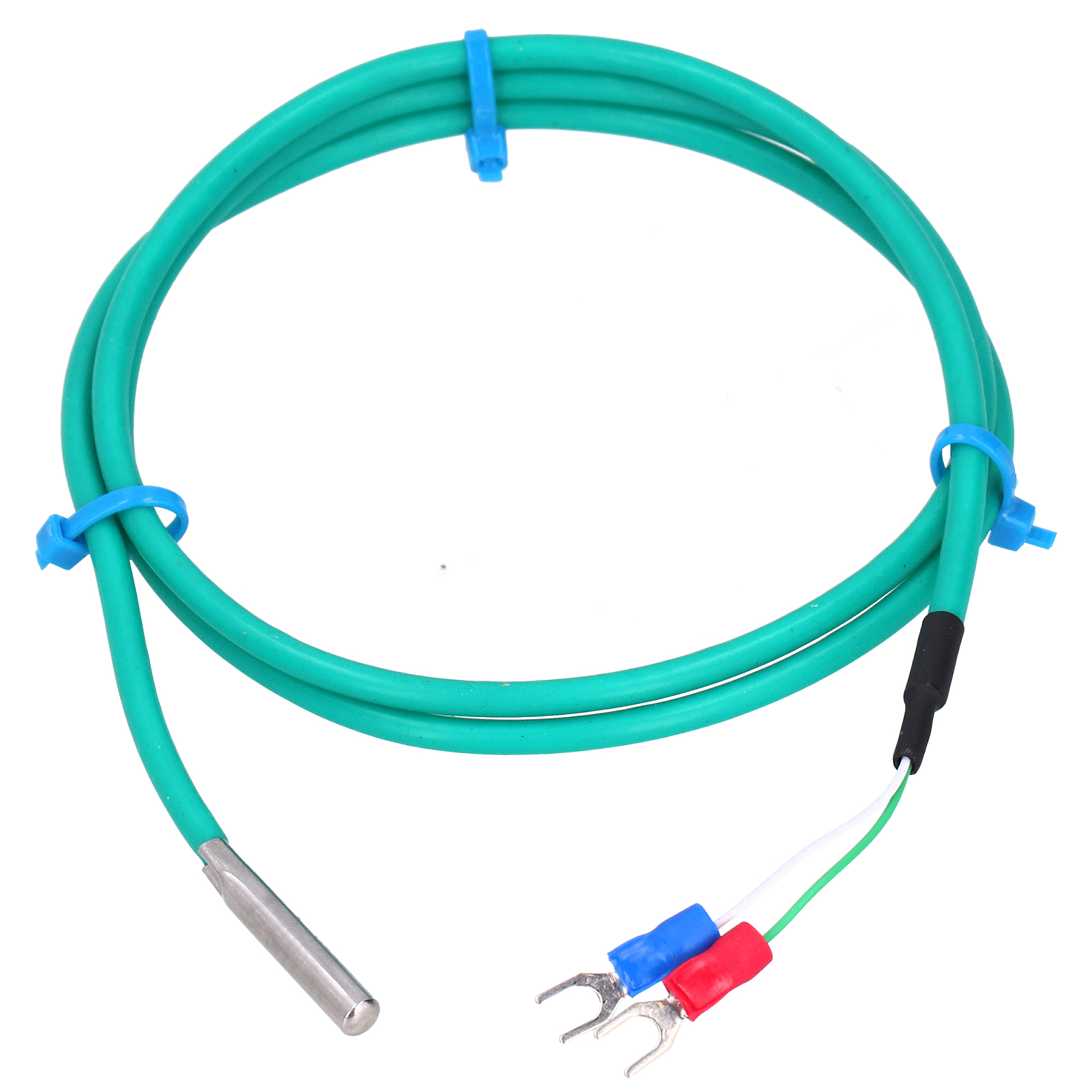 Wasserdichter Temperatursensor Mit 5 X 30 Mm Feinfühler, Grünem Silikon-thermoelement Typ K, 3 M Flexiblem Kabel, Messbereich 0–200 °c, Für Präzise Messungen
