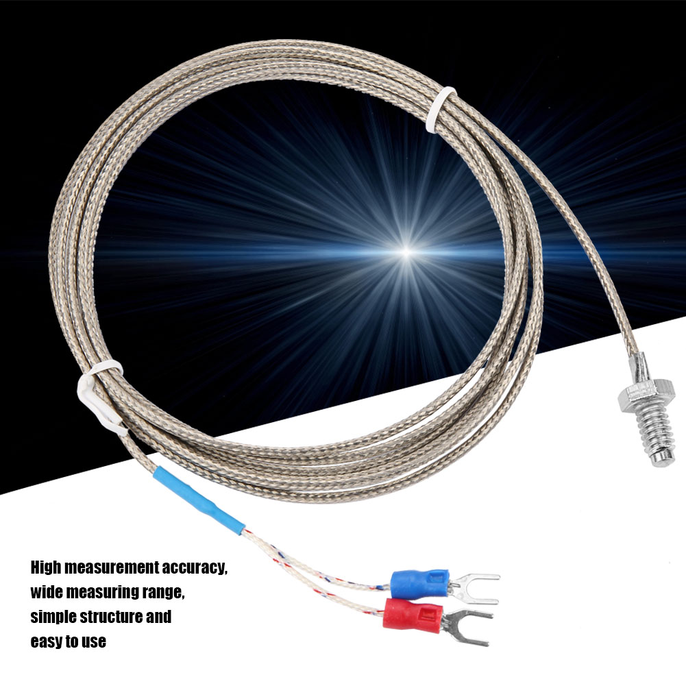 Temperaturfühler Typ K, M6 Bsw-gewinde, 2 Meter Thermoelementkabel, Präzise Messung Für Industrielle Anwendungen.