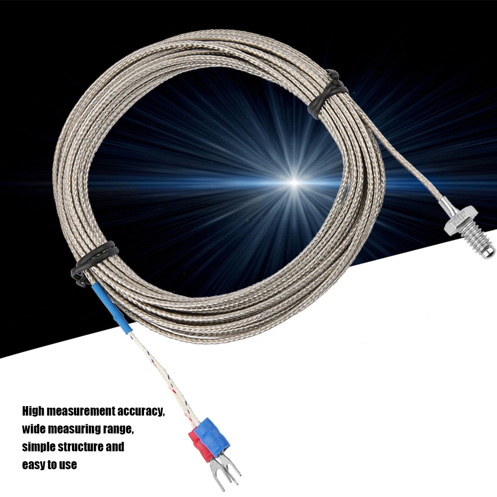 Thermoelementkabel Typ K Mit Messsonde M6 Bsw-gewinde, 5 M Temperatur
