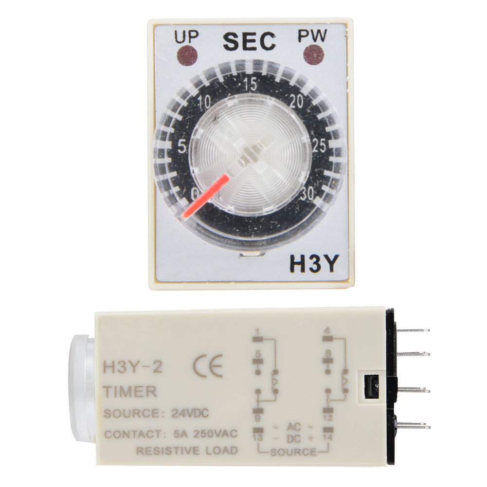 24-v-gleichstrom-zeitverzögerungsrelais, H3y-2-timer, 30-sekunden-timer