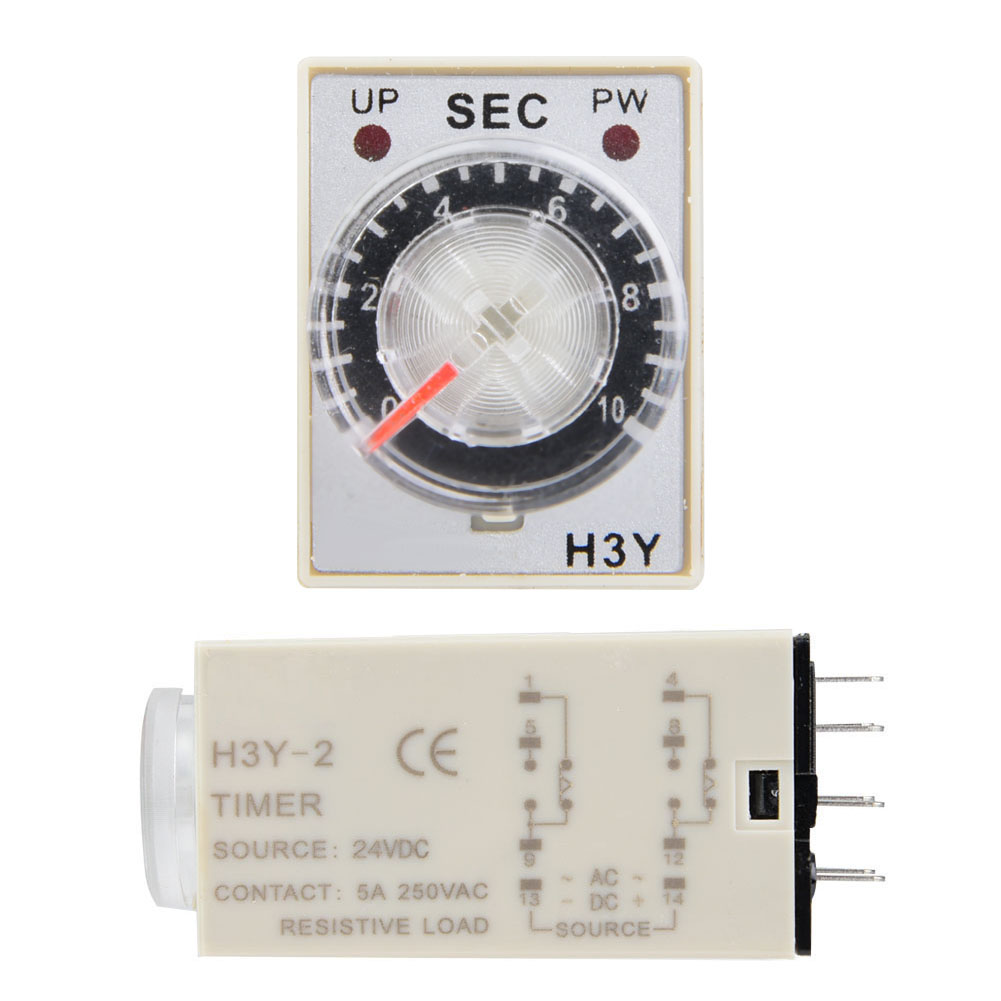 24-v-gleichstrom-zeitverzögerungsrelais, H3y-2-timer, 10-sekunden-zeitverzögerungsschalter