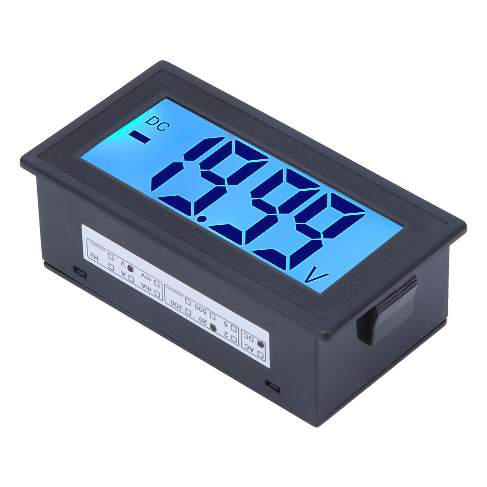 Digitales Gleichstrom-voltmeter (0–20 V), Lcd-anzeige, Netzteil (100–240 V), Spannungsmessung