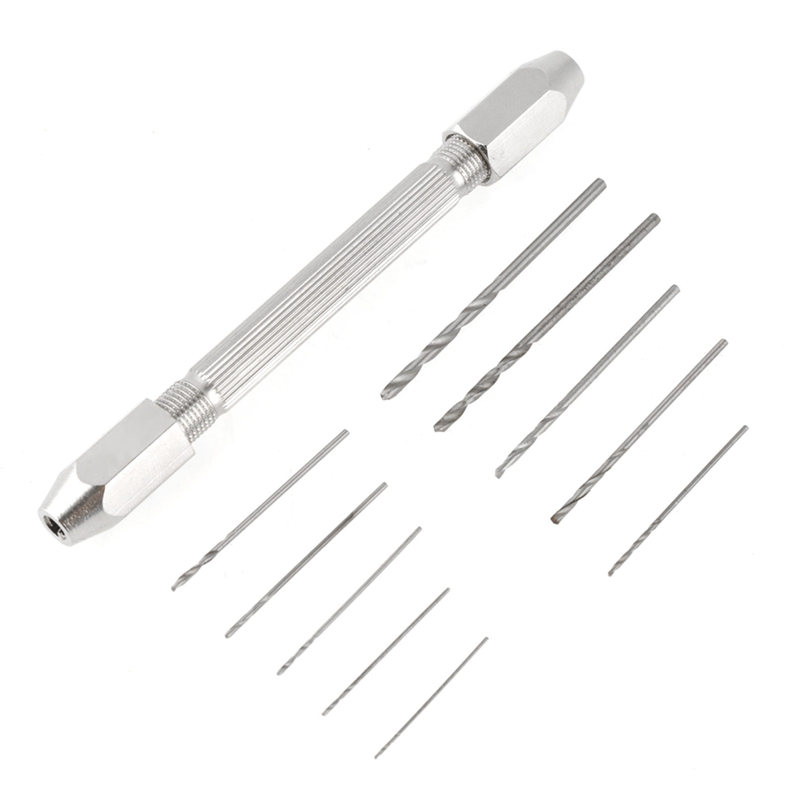 Doppelbohrfutter Mit 10 Mikro-spiralbohrern Für Die Schmuck- Und Uhrenreparatur