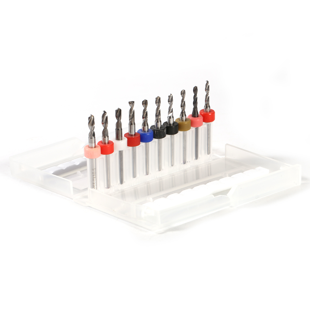 10 Stück Hartmetallbohrer Mini-mikro-leiterplatten-cnc 2,1 Mm–3,0 Mm