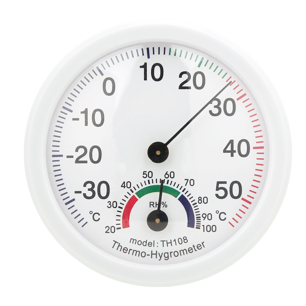 Digitales Innenthermometer Mit Hygrometer, Precision Th108, Weiß, Misst Luftfeuchtigkeit Und Temperatur Im Haus