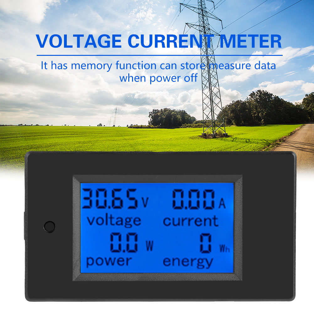 Pzem-031 Digitales Lcd-energiemessgerät Für Gleichstrom (6,5–100 V), Leistungsvoltmeter Und Amperemeter
