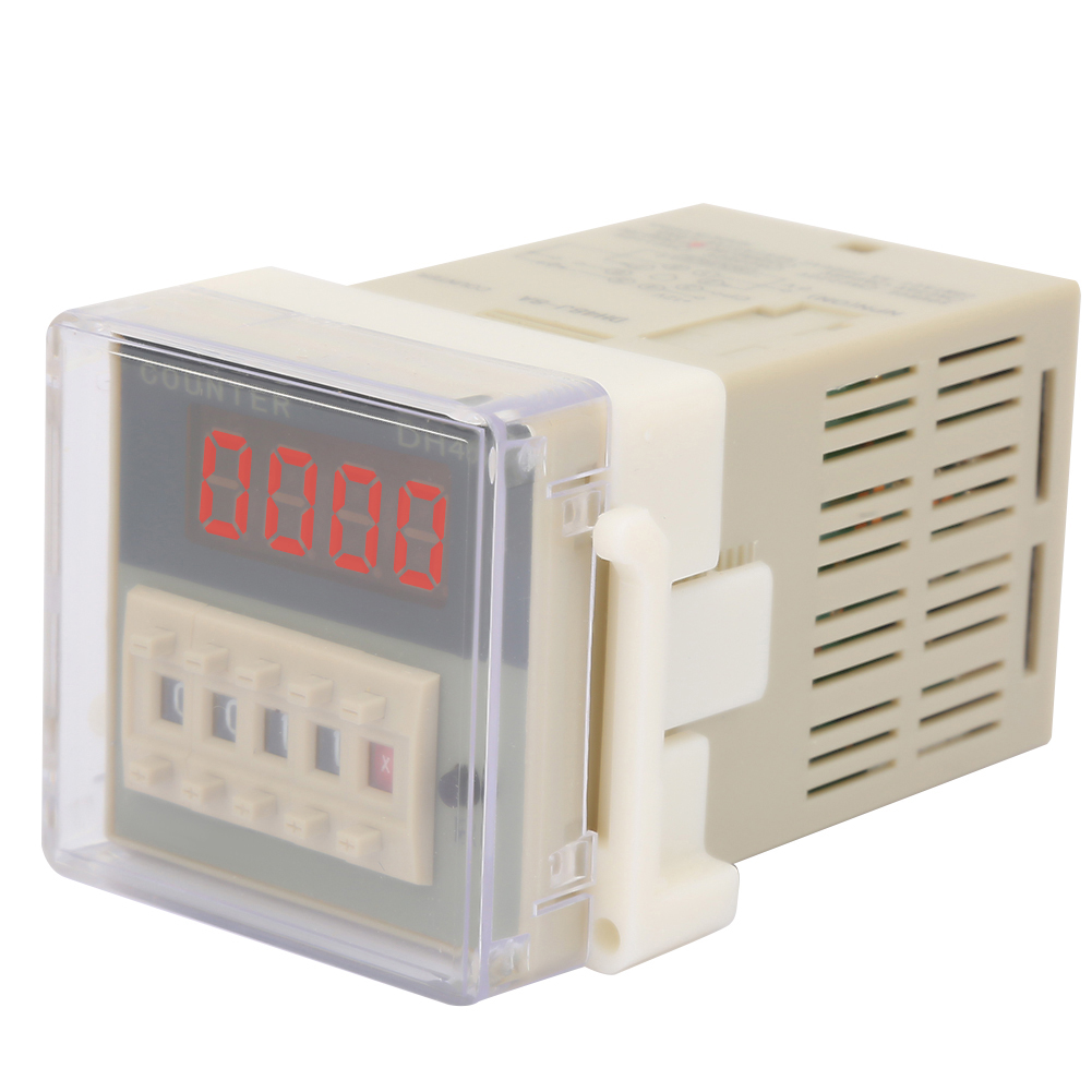 Dh48j-8a Digitales Lcd-zeitverzögerungsrelais, 8-poliger Zähler, Verzögerung 0–999900 Ms, 24 V Ac/dc