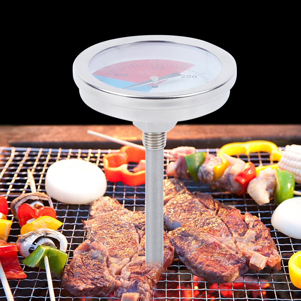 Tischthermometer Aus Edelstahl, 0–300 °c, Für Backofen, Grill Und Barbecue, Präzise Temperaturanzeige, Klassisches Design