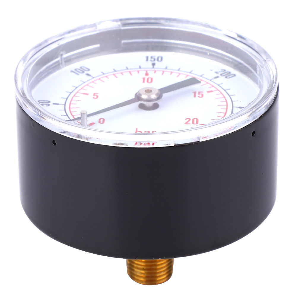 50-mm-manometer, 1/8-zoll-bspt-anschluss Hinten, Für Luft, Wasser, Öl Und Gas, 0–300 Psi / 0–20 Bar