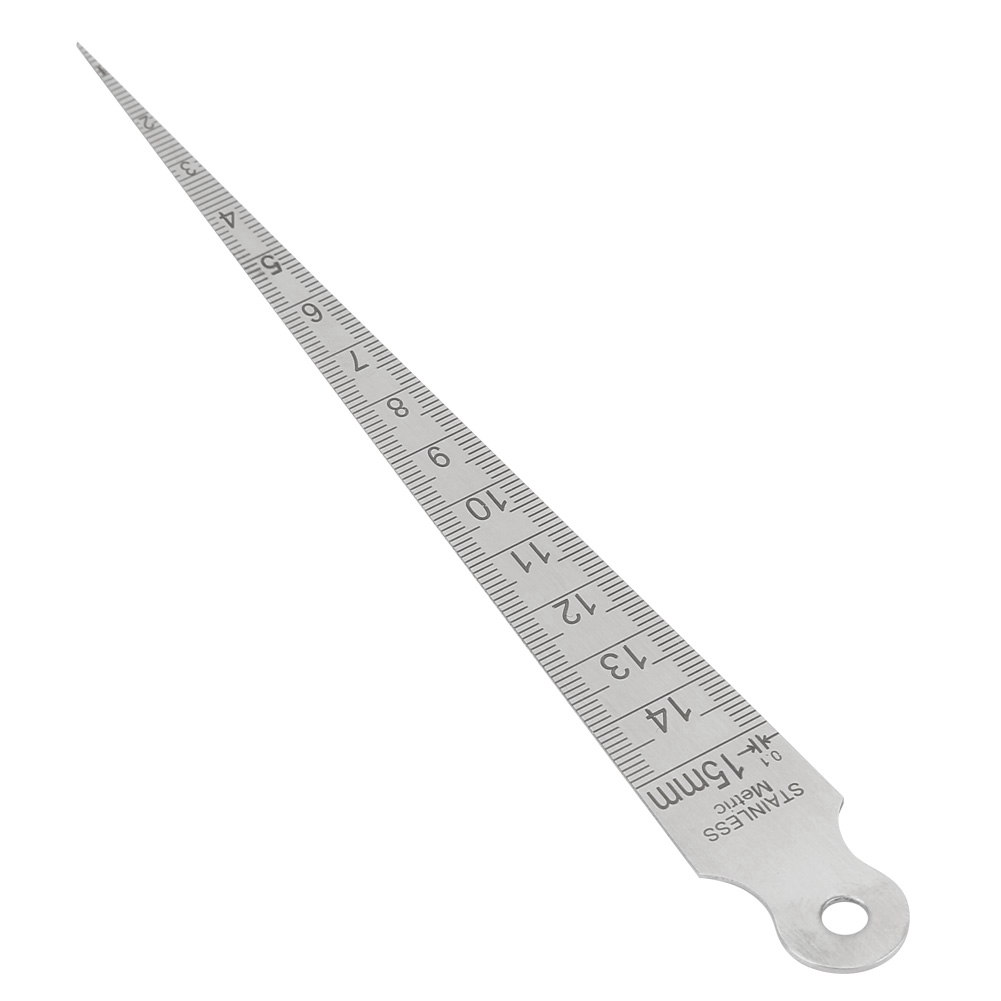 Konisches Messmesser Aus Edelstahl 0-15 Mm, Schweißnahtkontroll- Und Lochinspektionswerkzeug, Konischer Dickenmesser, 1 Stück.