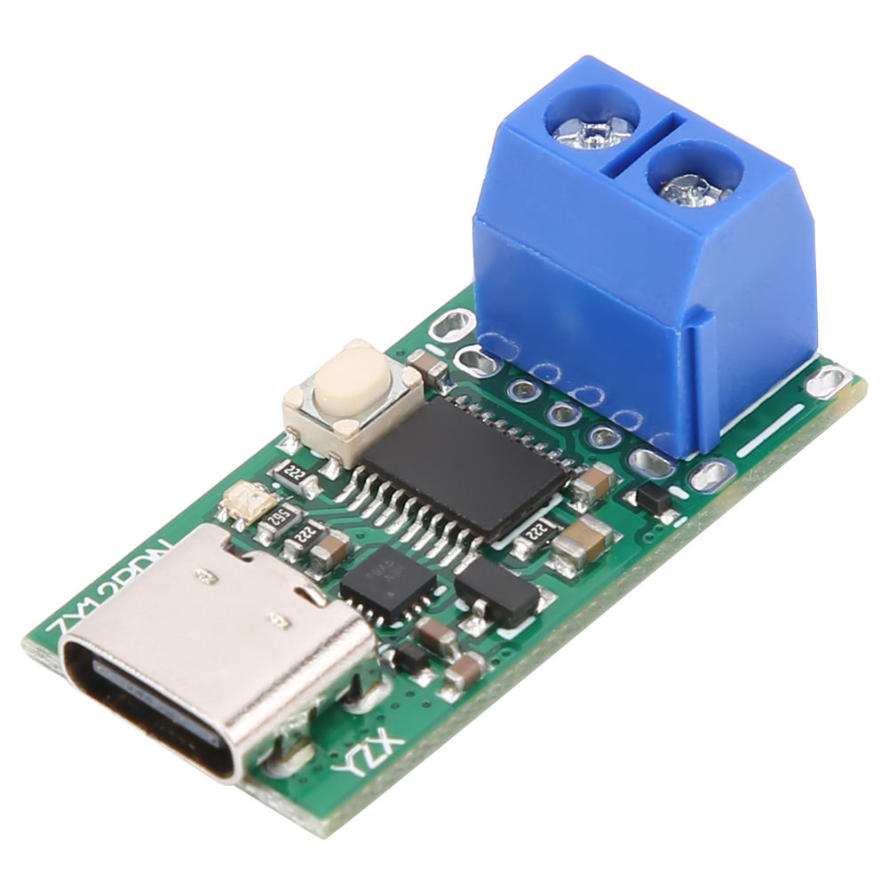 Usb-c Pd2.0/3.0 Zy12pdn Erkennungsmodul, Schnellladeauslöser, Platine Mit Schraubklemmenblock, Protokolltester, 20v Netzteil.