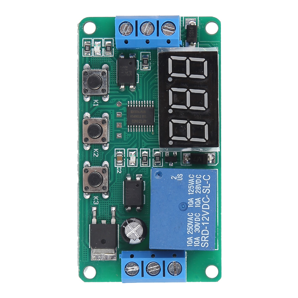 Einkanaliges Zeitrelaismodul, Einstellbarer Zyklischer Zeitschalter, 12 V Dc