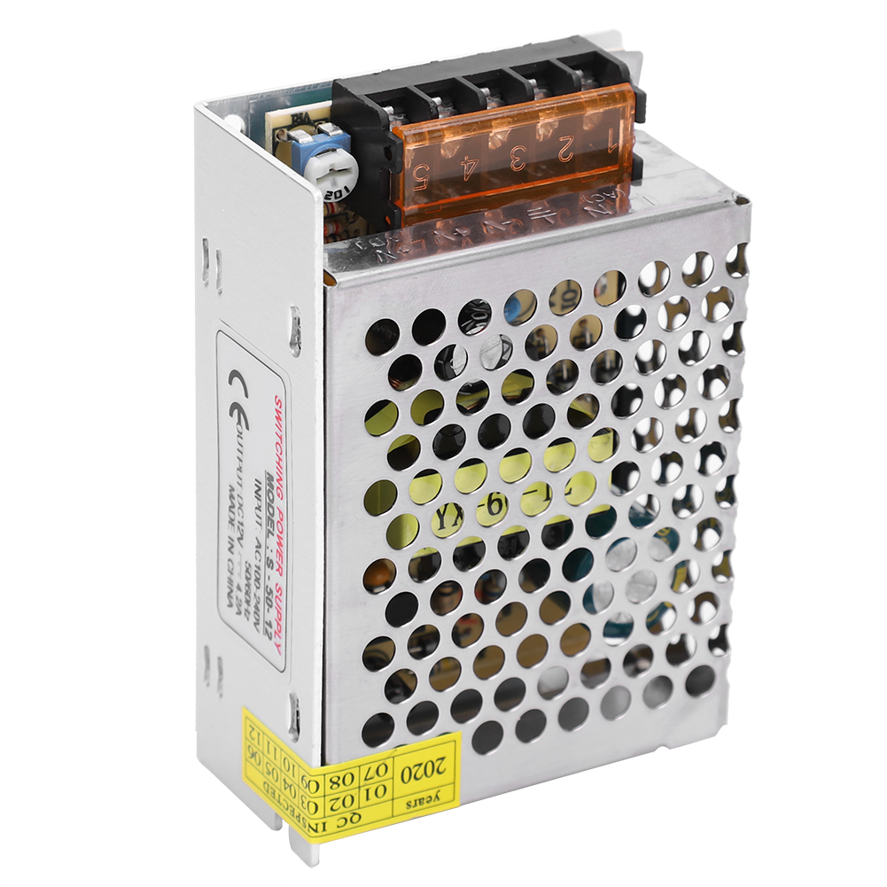 12v 4,2a 50w Led-netzteil S-50-12, Dc12v-transformator Aus Aluminiumlegierung, Stromversorgung Für Led-streifen, Led-bildschirme, 3d-drucker, Ac100-240v-eingang