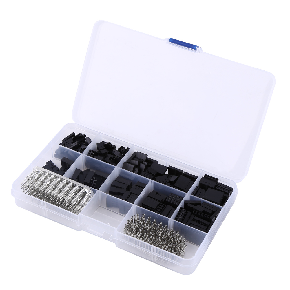 610-teiliges Set Bestehend Aus 2,54-mm-steckverbindern, Weiblichen Und Männlichen Gehäusen, Klemmen, Anschlussdrähten Und Crimp-pins