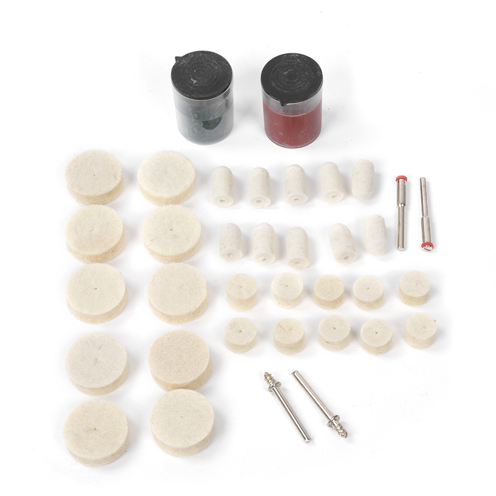 Set Mit 36 Polierscheiben Aus Wollfilz, Schleif- Und Polierzubehör