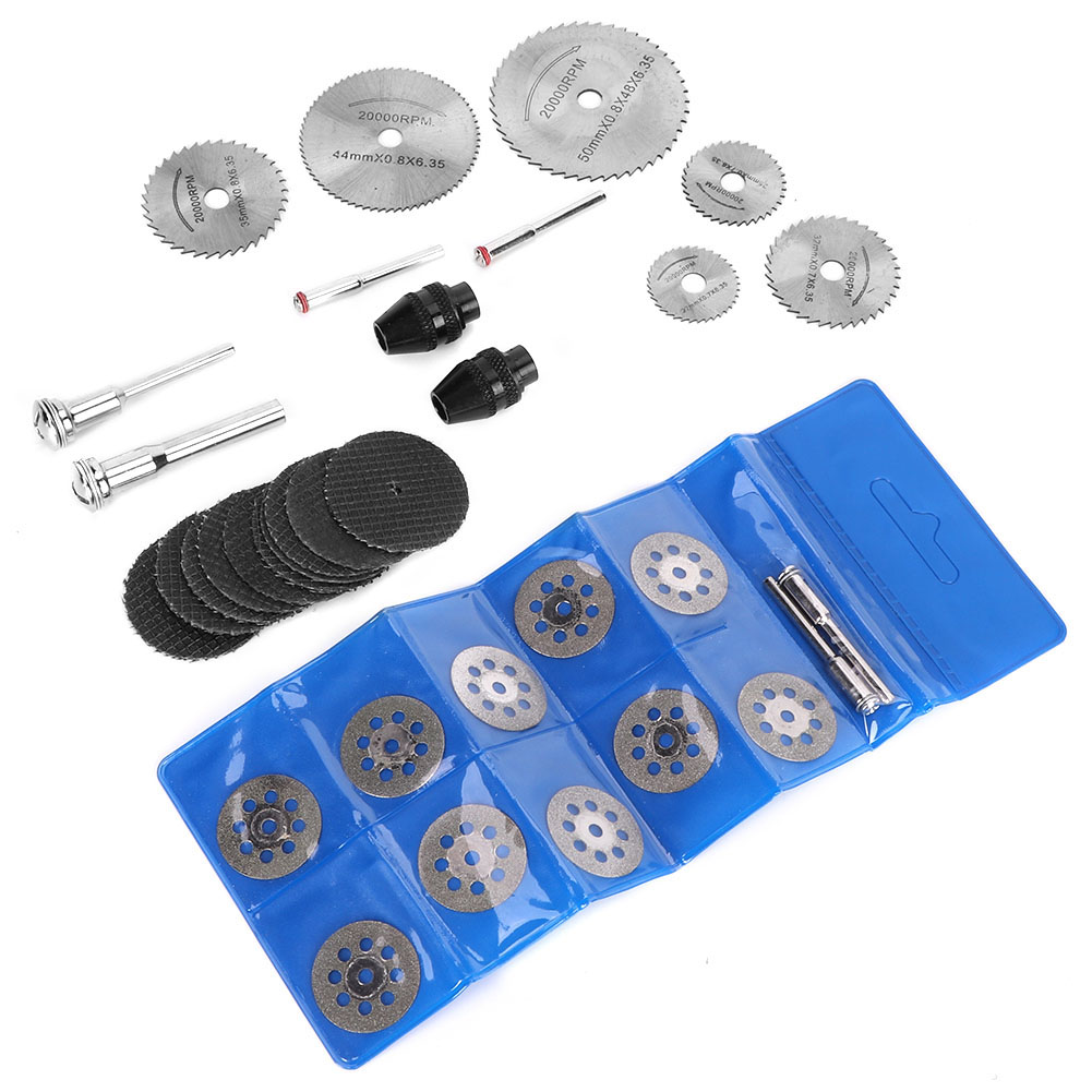 Set Aus 34 Hss-kreissägeblättern, Harz-diamantscheiben, Elektrischem Schneidwerkzeug-set, Mehrzweck-schleifzubehör.
