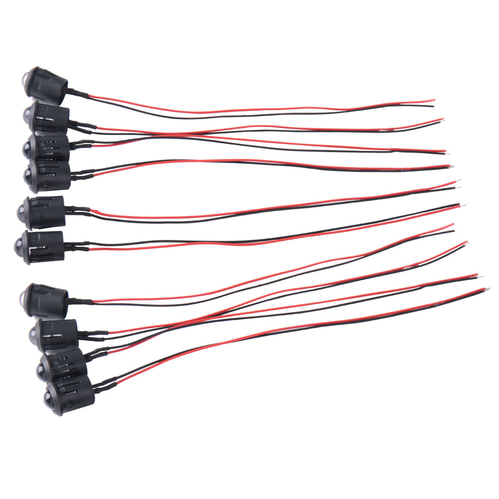 Packung Mit 10 12v 10mm Leds Mit Vorverdrahteten Anschlussdrähten, Ultrahelle Leuchtdiode, Kristallklare Glühbirnen (05)