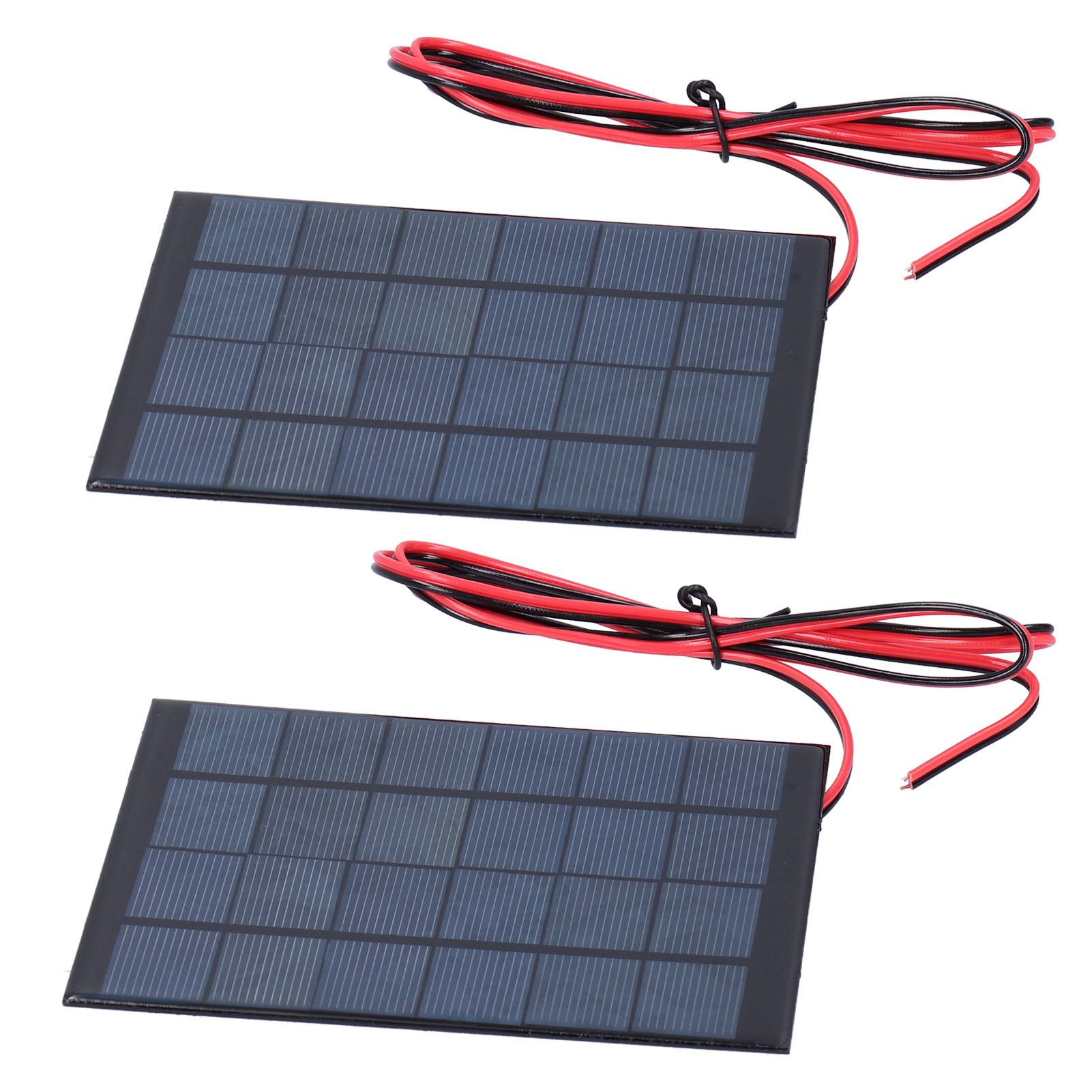 Set Aus 2 Mini-6v 2w-solarmodulen, Epoxid-modul Mit 100cm Kabel, Diy-elektronikzubehör, Kompaktes Photovoltaik-ladegerät Für Projekte.