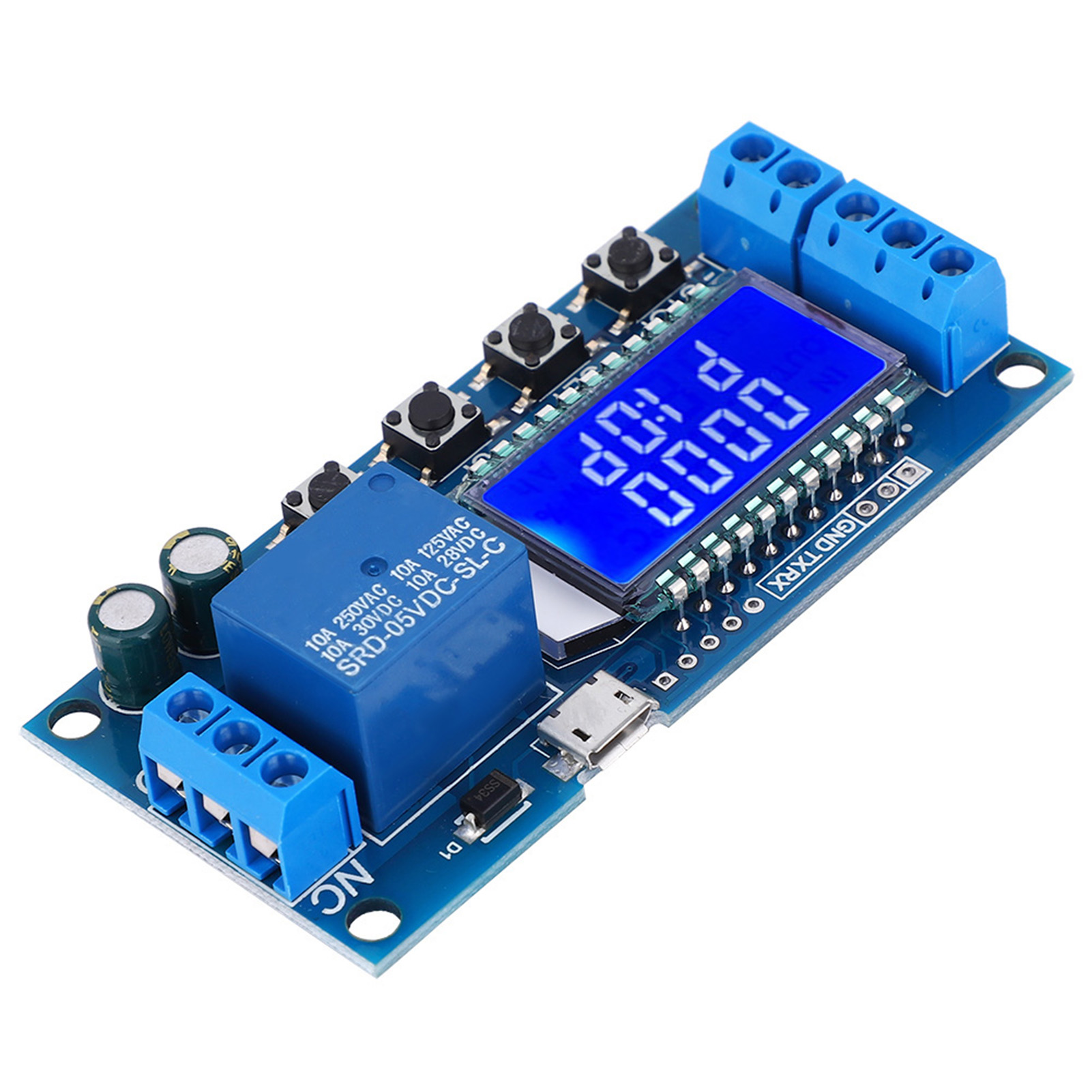 5v 12v 24v Zeitverzögerungsrelais, Zyklustimer-modul, Verzögerung/stopp, 0,01s-9999min, Lcd-bildschirm, Programmierbarer Timer