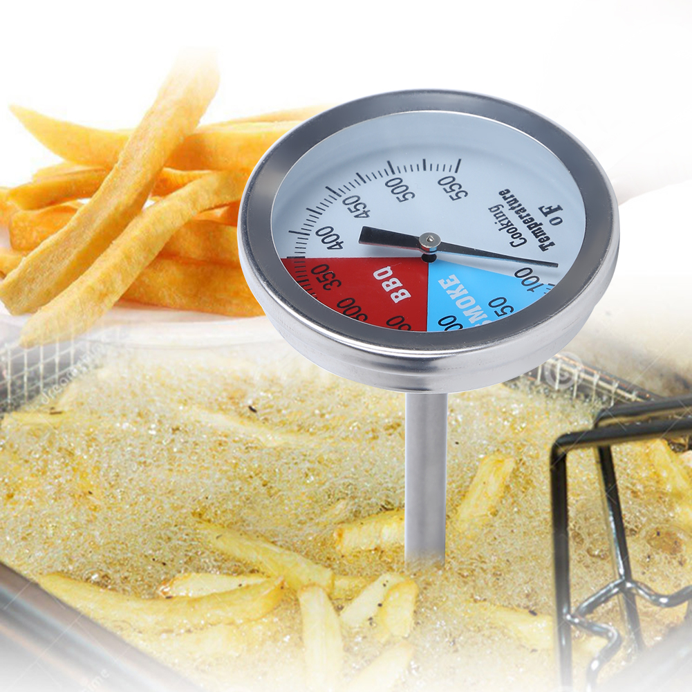 Grillthermometer Aus Edelstahl Für Backofen Und Grill, Temperaturanzeige 100–550 °f, Küchenzubehör