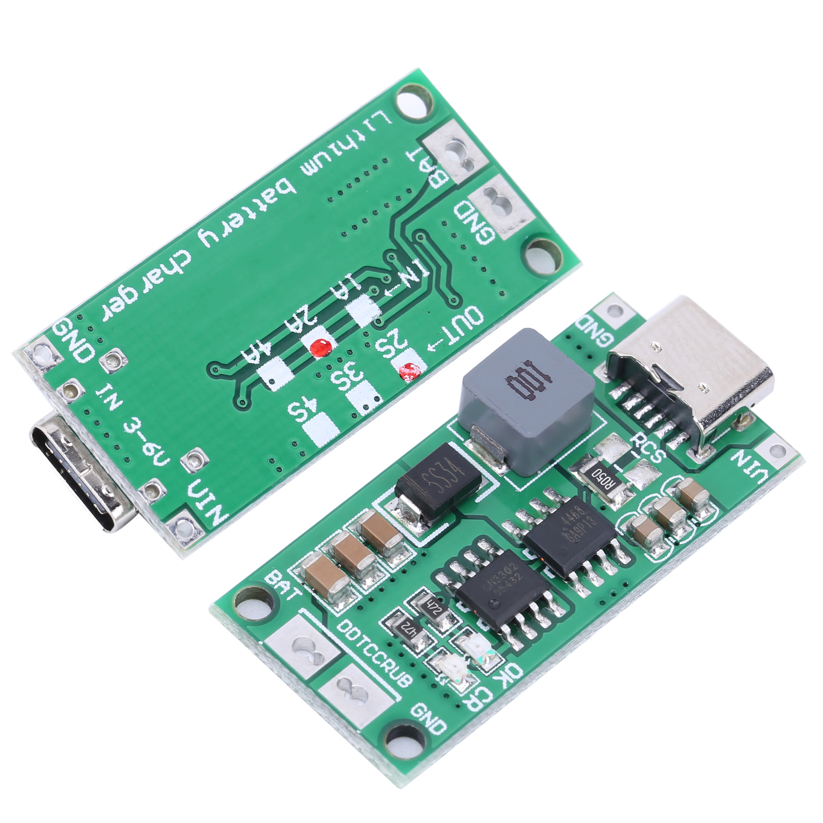 Ddtccrub 2s 2a Lithium-akkuladegerät, Li-ionen-boost-modul Mit Schutzfunktion, Ladeplatine Für Elektronische Geräte