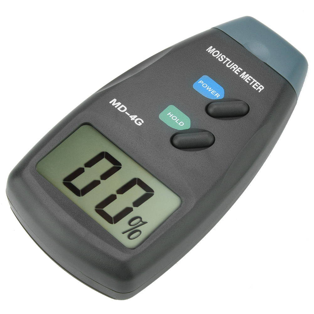 Md-4g Holzfeuchtemessgerät, 4-poliges Digitales Lcd-testgerät, Holzhygrometer, Messbereich 5 %–40 %