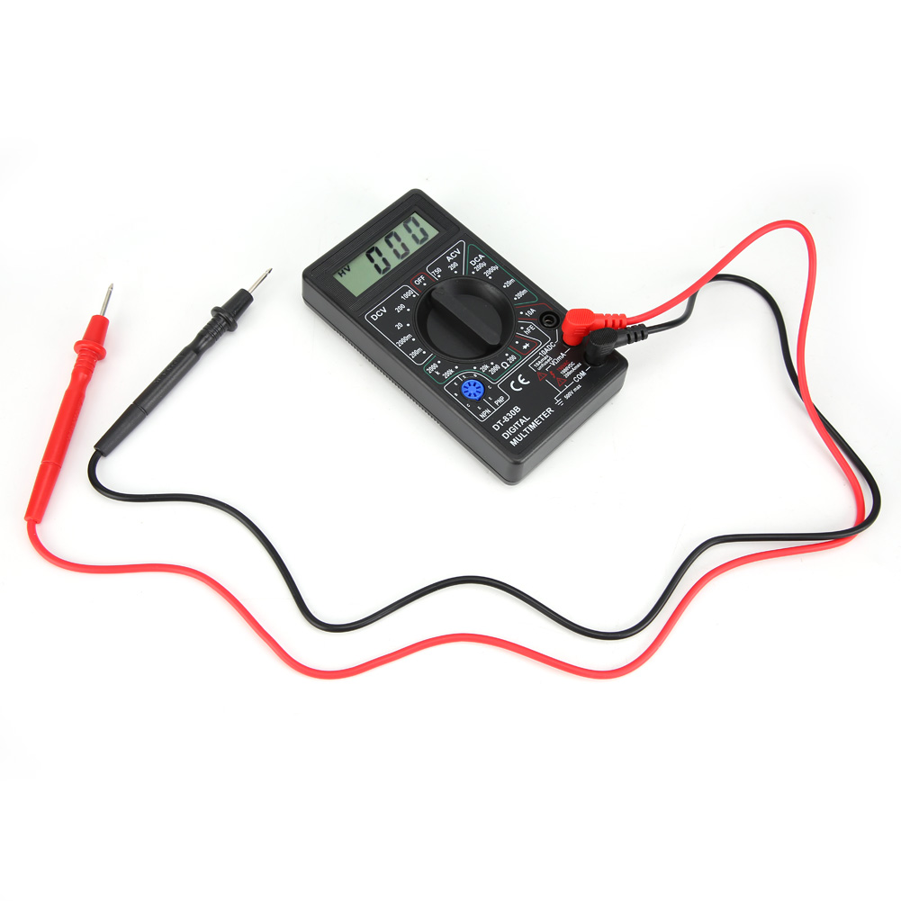 Dt-830b Tragbares Lcd-digitalmultimeter – Spannungs-, Strom- Und Widerstandsmesser, Voltmeter Und Ohmmeter, Schwarz