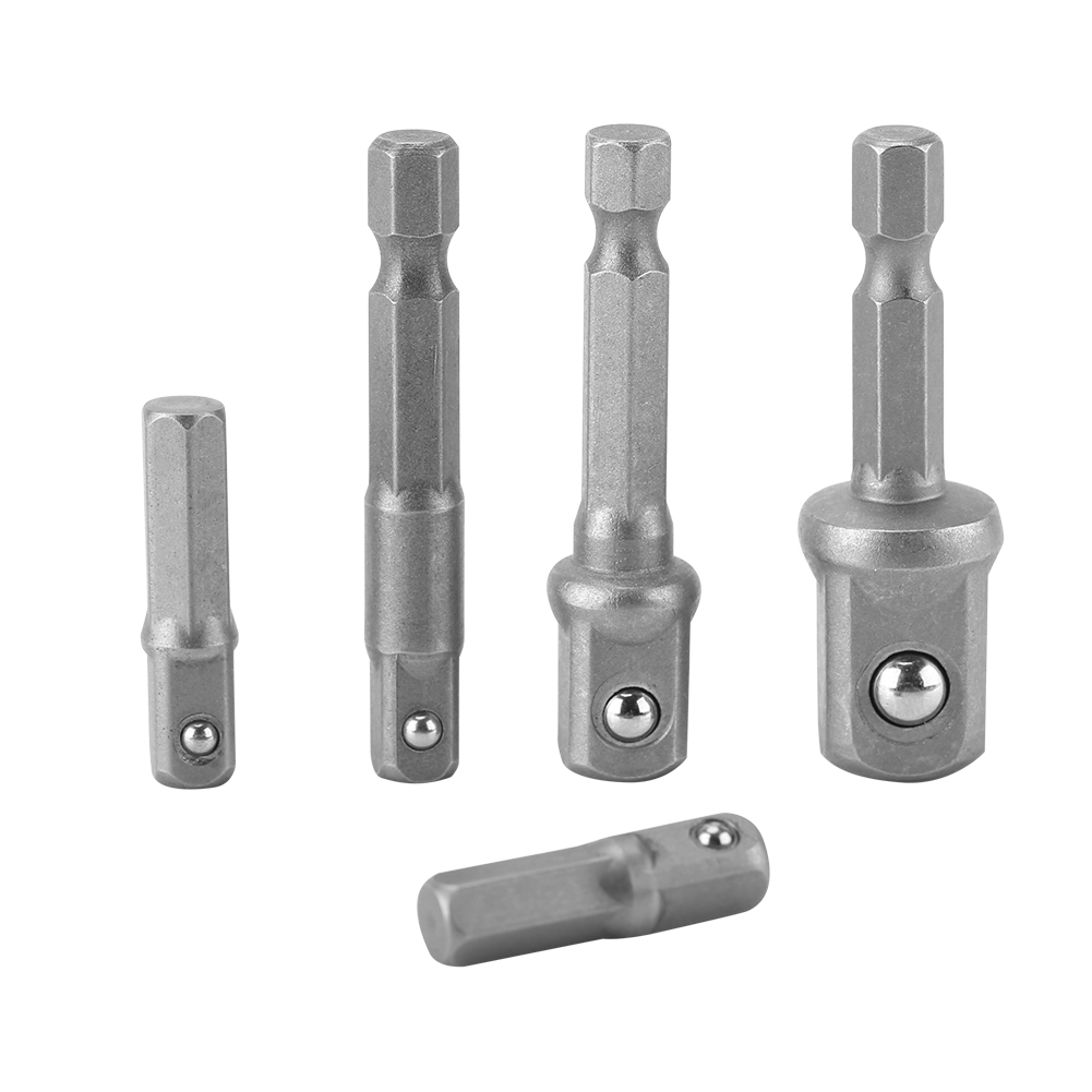 Set Mit 5 Vierkant-sechskant-steckschlüsseladaptern (3 Stück 50 Mm + 25 Mm + 30 Mm)