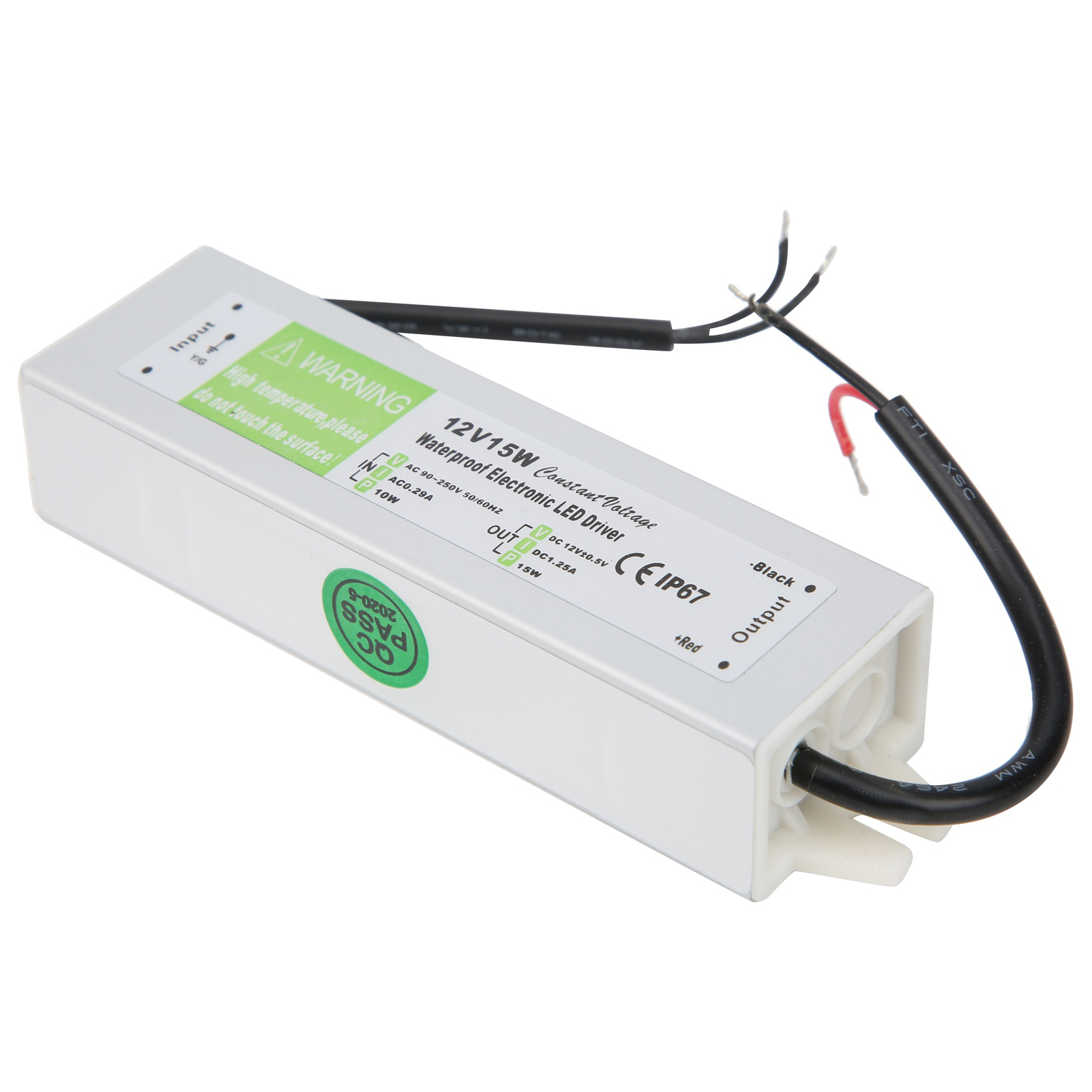 15w Wasserdichtes Netzteil Ac90-250v Led-transformator-treiber Dc24v Netzteil Für Led-streifen