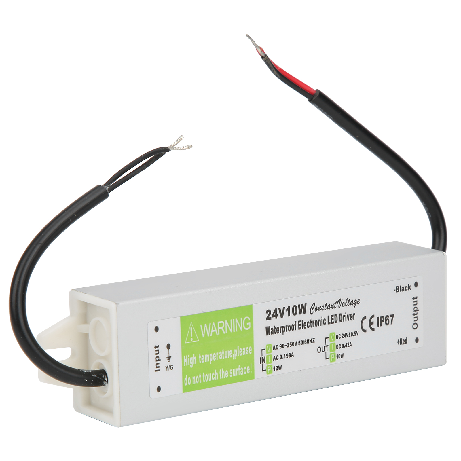 Professionelles Wasserdichtes 10w Led-netzteil, Ac90-250v 50/60hz Elektronischer Wandler, Dc24v Ausgang, Wasserdichter Treiber Für Innen-/außenbeleuchtung.