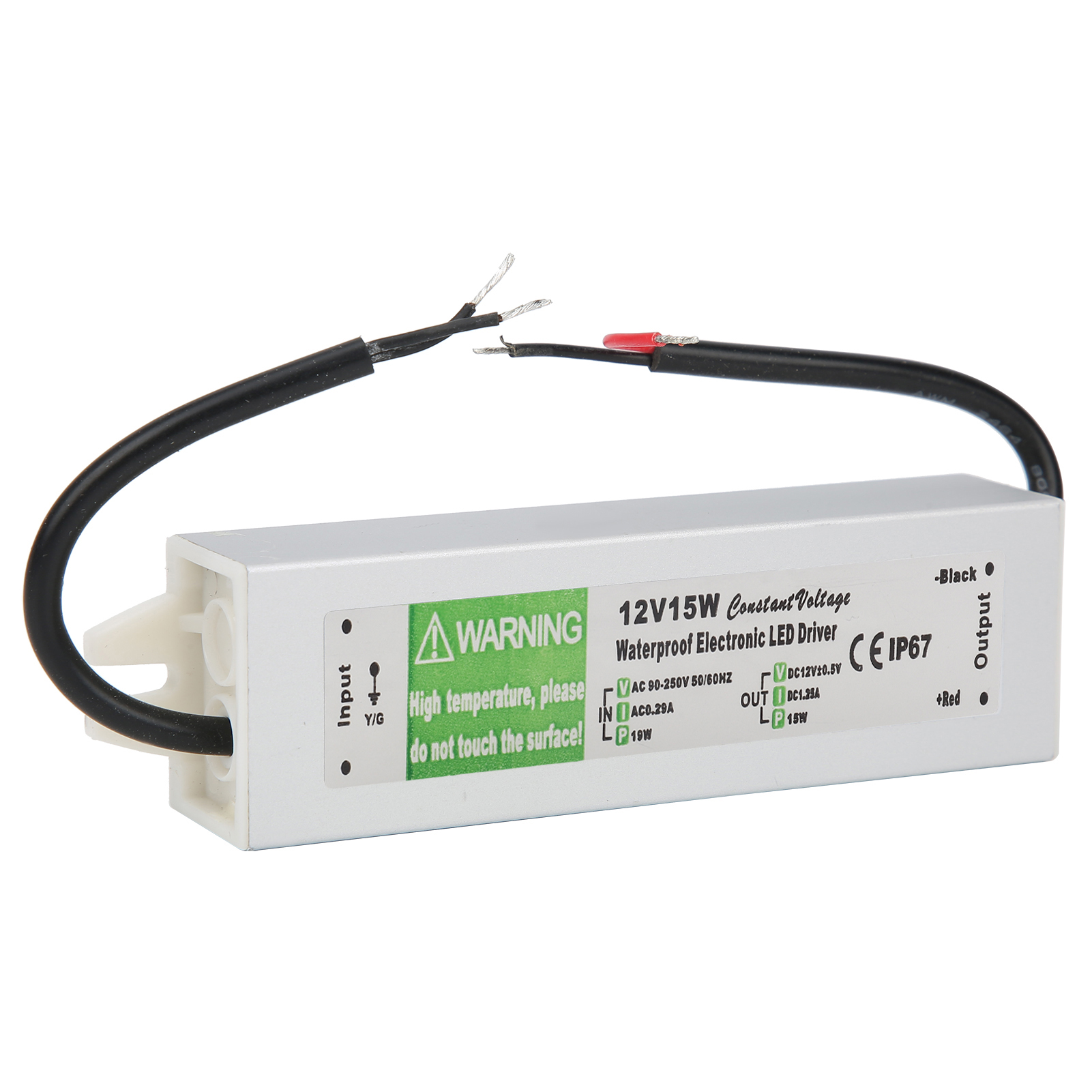 15w Ac90-250v Wasserdichtes Netzteil Transformator Led Treiber Dc12v Stromwandler Für Led-streifen Und Glühbirnen.