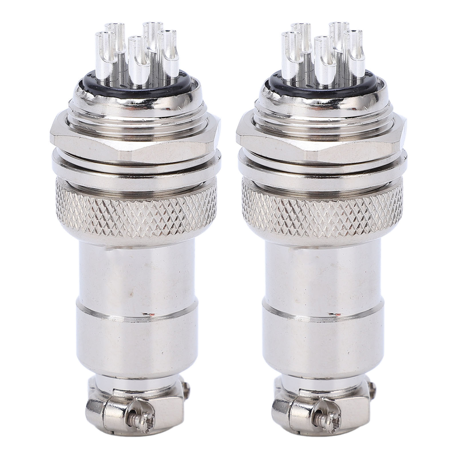 2-teiliger Flugzeugstecker, Zinklegierung, Versilberte Kupferkontakte, 5 Pins, Wasserdichter Stecker