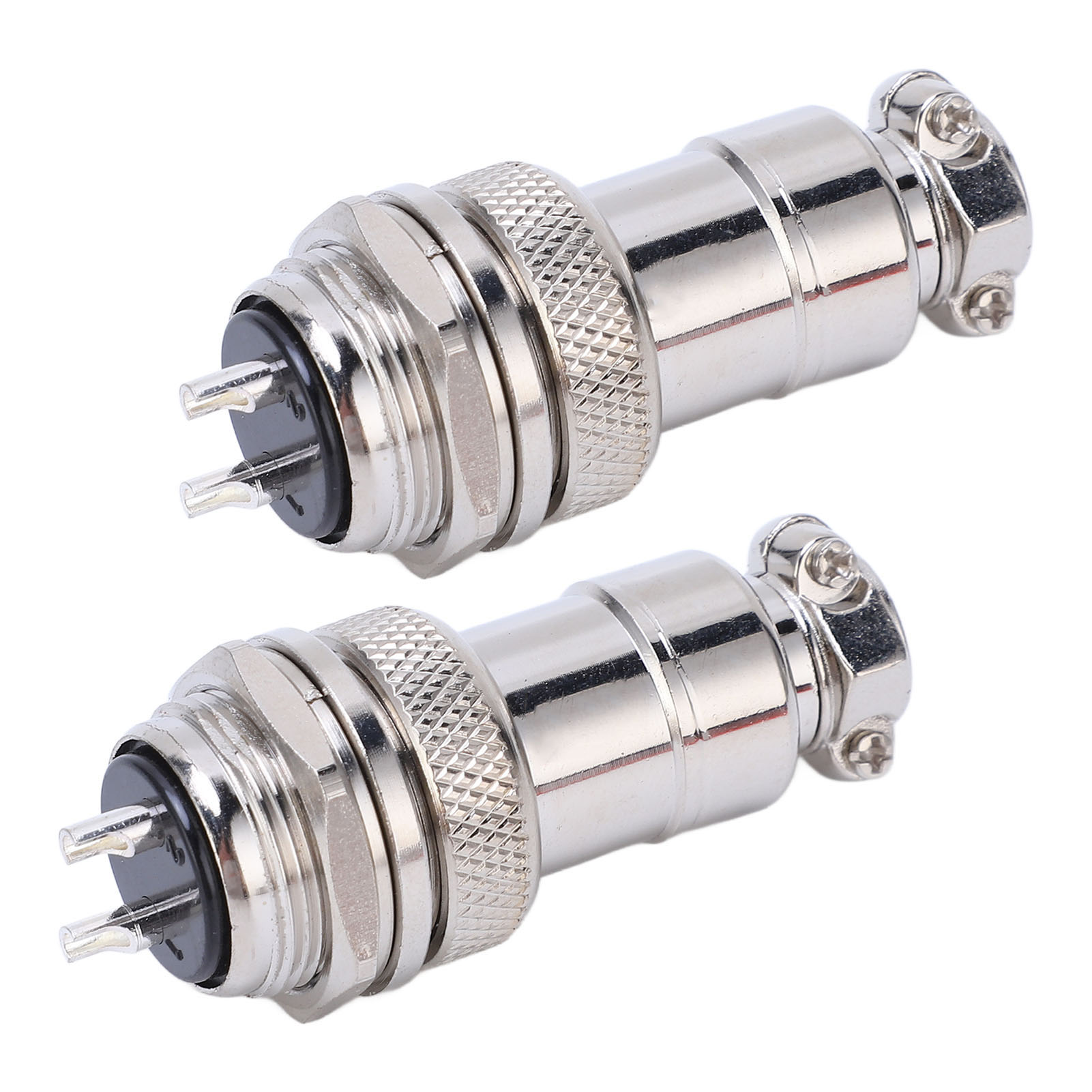 Zweipoliger Elektrischer Steckverbinder, Schraubstecker Für Flugzeuge, 2 Stück, Gehäuse Aus Zinklegierung, Versilberter Kupferkontakt, Wasserdichter Stecker/buchse
