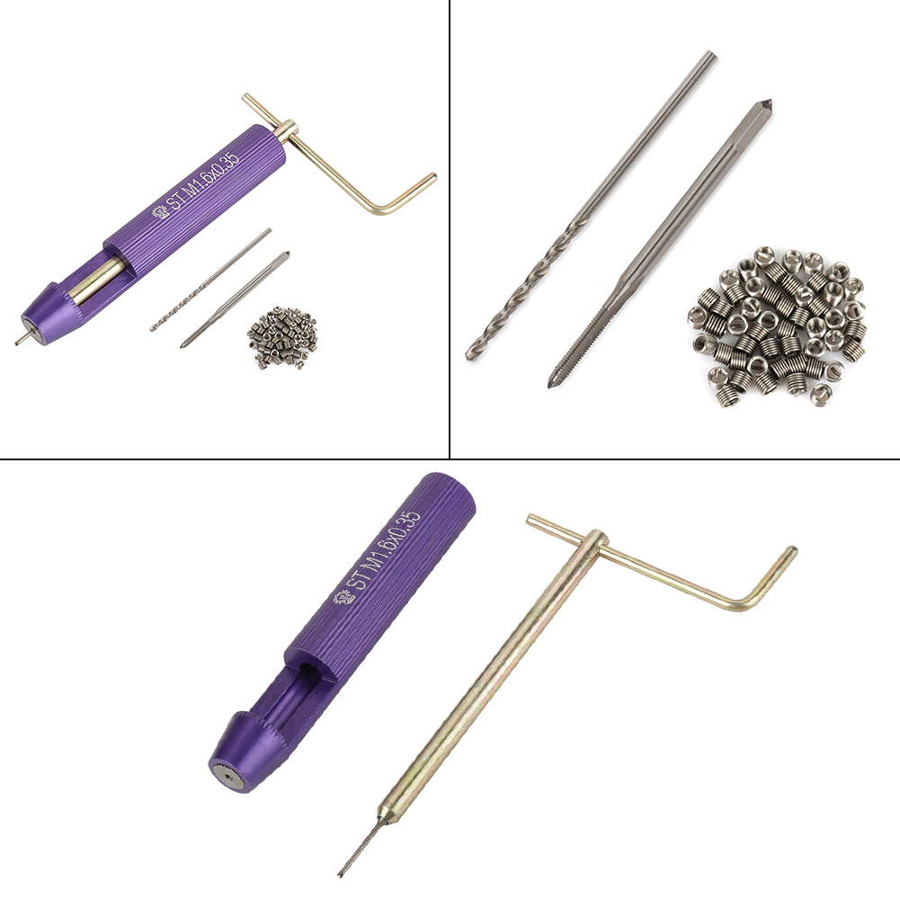 Packung Mit 50 Edelstahl-gewindeeinsätzen M1,6x0,35, 2d-länge, Zur Gewindereparatur