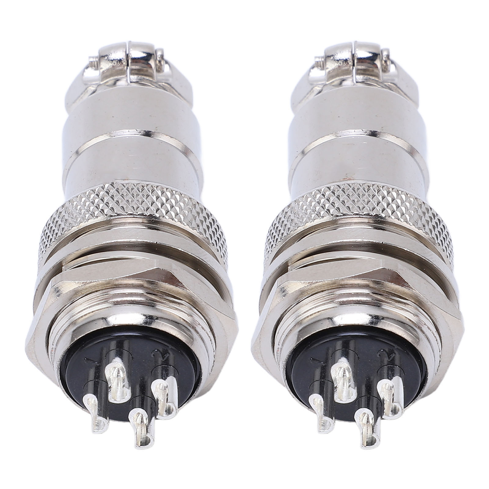 4-poliger Fliegerstecker, 2 Stück, Stecker Und Buchse Aus Zinklegierung, Versilberte Kupferkontakte, Robustes Gehäuse