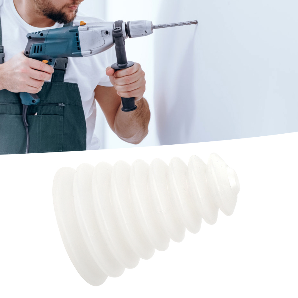 Set Mit 3 Flexiblen Und Robusten Staubschutzkappen Aus Gummi Für Bohrmaschinen, Kompatibel Mit 6-16 Mm Bohrern, Weiß