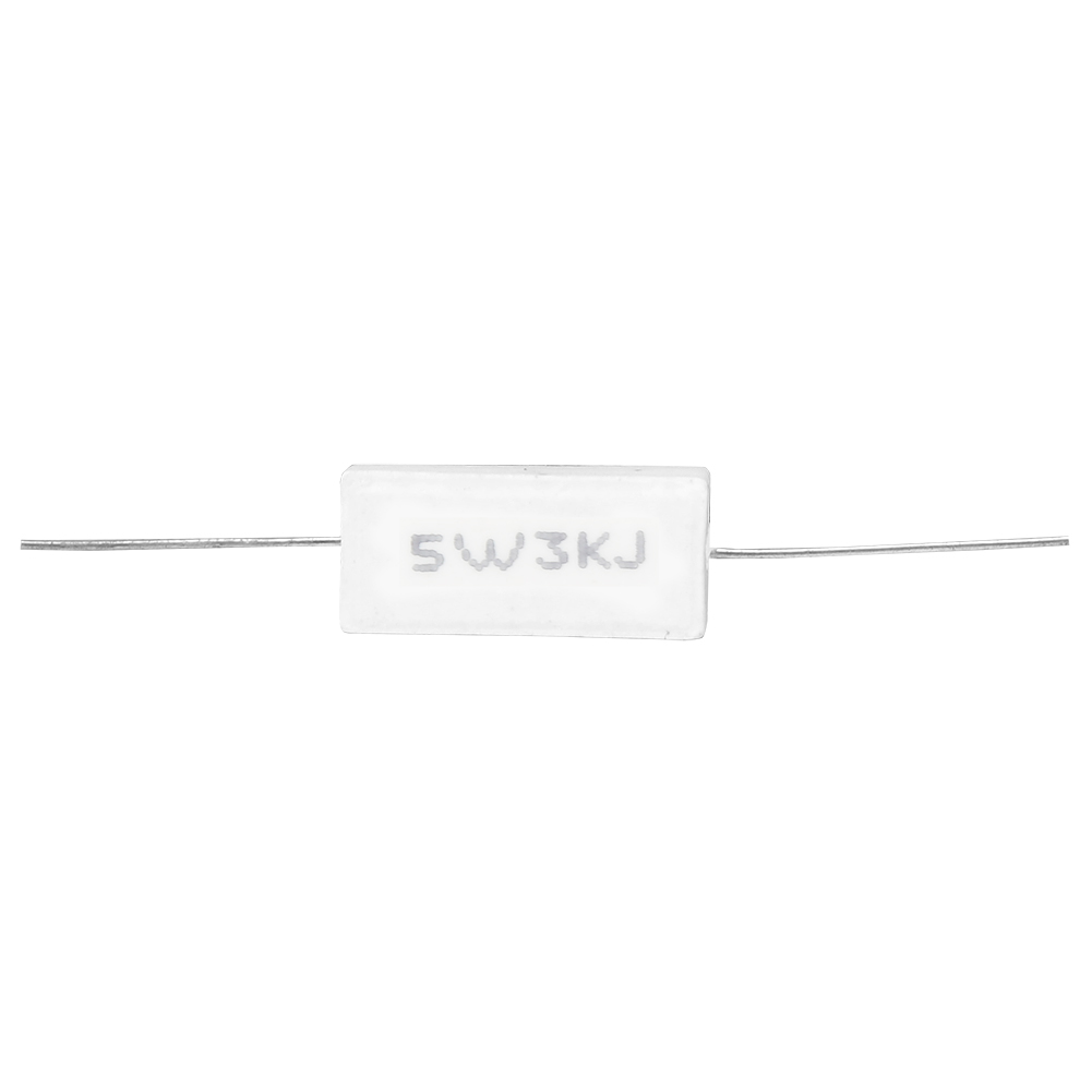 Packung Mit 10 Zementwiderständen 5w 3kω Genauigkeit ±5% Elektronische Bauteile