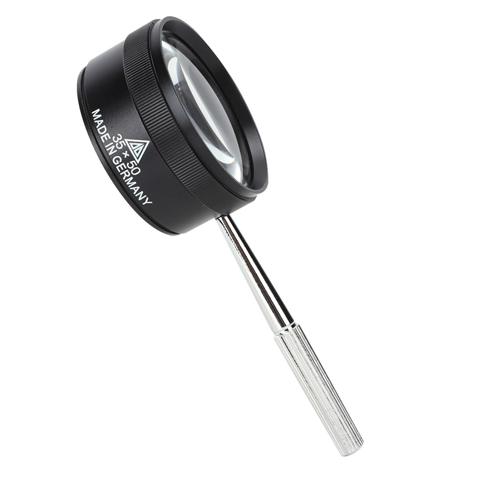 Tragbare 50-mm-lupe Mit Griff, Ideal Zum Lesen Und Zur Schmuckidentifizierung, 35-fache Vergrößerung