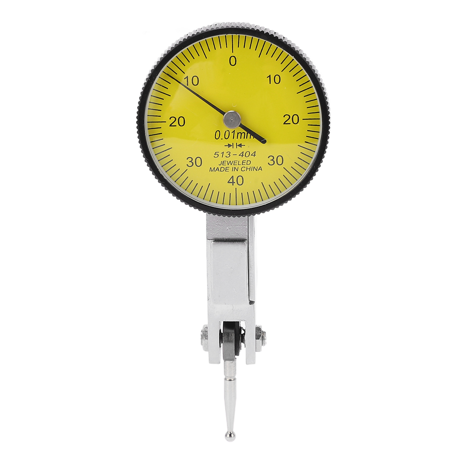 Messuhr 0–40 Mm, Genauigkeit 0,01 Mm, Gelbes Zifferblatt, Präzise Messanzeige